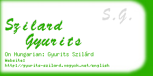 szilard gyurits business card