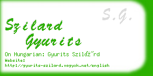 szilard gyurits business card